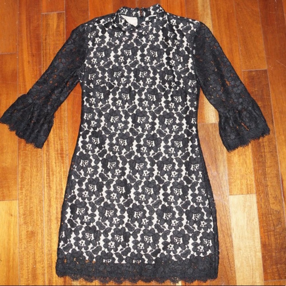Lace cocktail dress.